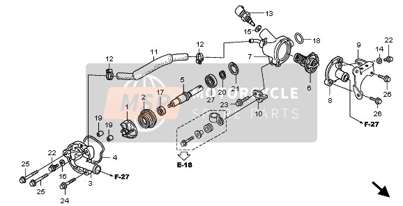 Honda SH125 2009 Pompe à eau pour un 2009 Honda SH125